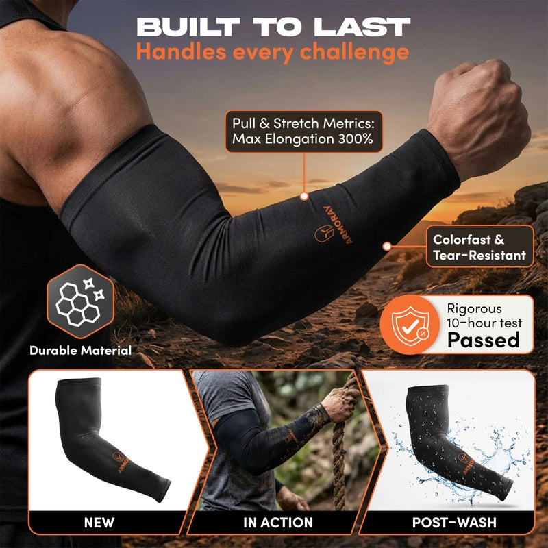 ARMORAY Arm Sleeves for Men - Tattoo Cover Up Sleeves - Arm Sleeves for Women - Sleeves to Cover Arms for Women & Men - Arm Compression Sleeve - Image 3